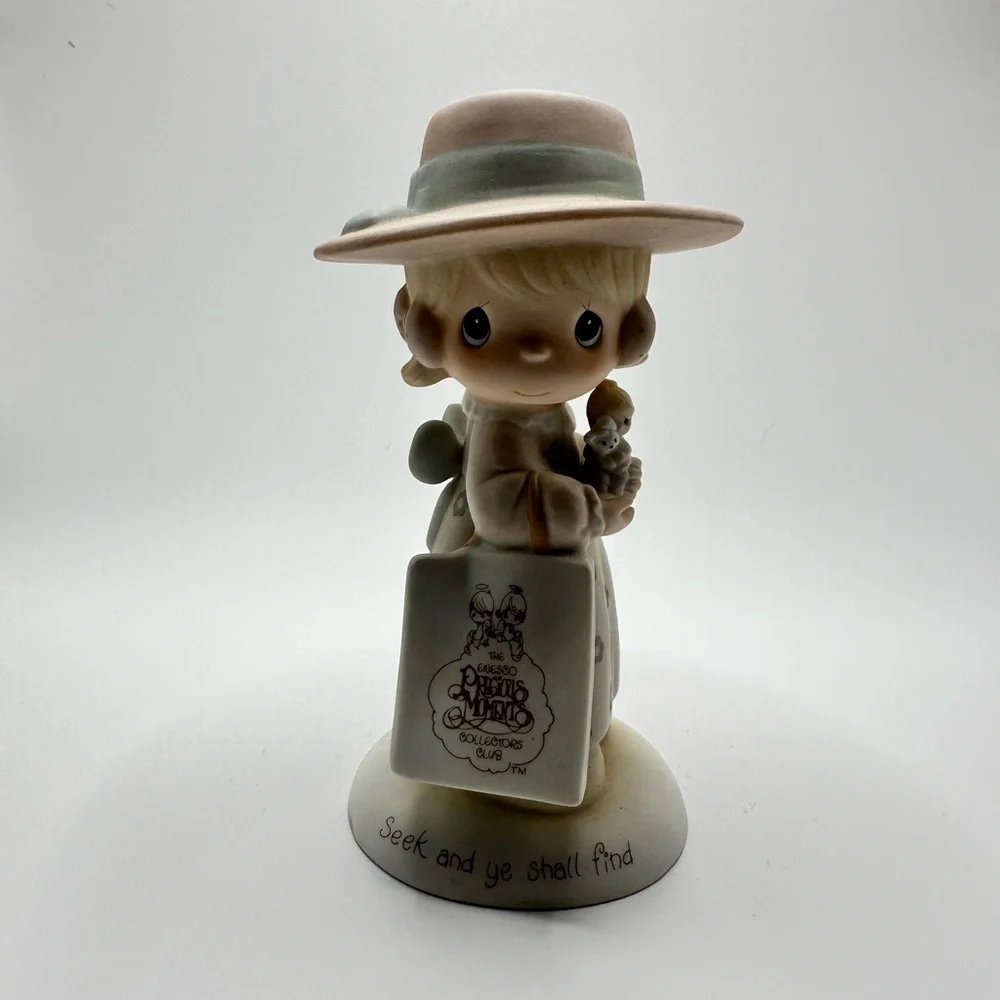 Precious Moments Figurine - Pink Hat & Cream Dress